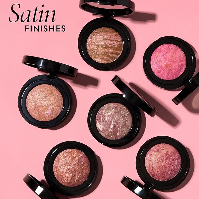 LAURA GELLER NEW YORK Baked Blush-n-Brighten Marbleized Blush for Cheeks - Rosé All Day - Natural Finish - Buildable Color