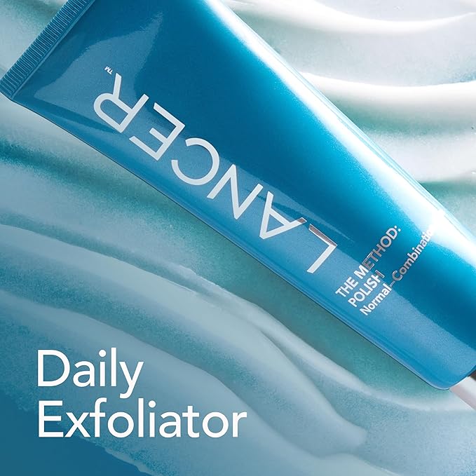 Lancer Skincare The Method: Polish Facial Exfoliator, Daily Exfoliating Face Scrub with Natural Minerals, Oily Congested Skin, 4.2 Fluid Ounces