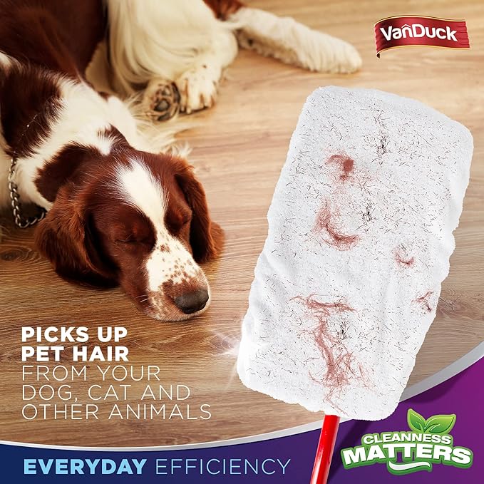 VanDuck 100% Cotton Terry Cloth Mop Pads 15x8 Inch 6-Pack (Handle is Not Included)