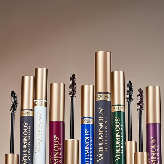 L’Oreal Paris Makeup Voluminous Original Volume Building Mascara, Black Brown, 2 Count