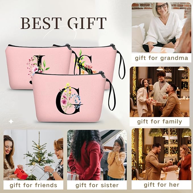 SEAMOON Maid of Honor Friendship Birthday Gifts for Women Her Aunt Sister Bridesmaid Coworkers Bride Personalized Makeup Cosmetic bag with Mirror Mothers Day Christmas Graduation G