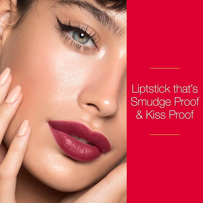 Mirabella - Sealed with a Kiss Full-Coverage Moisturizing Lipstick, Richly Pigmented, Creamy Lip Makeup, Hydrating Mineral-Based Lip Color with Antioxidant Vitamin E, Shine Shades, Mulberry Mocha