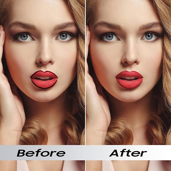 Peel Off Lip Stain Natural Lip Color - Waterproof Lip Liner Stain for Women All Skin Types, Lip Liner Long Lasting Transfer Proof & Smudge-Proof Moisturizing Easy to Use (Black)