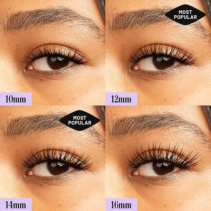 Lilac St - Originals Natural Faux Eyelash Clusters (10-12-14mm, 3 Pack) - Natural Look -DIY Lash Extension Wisps - Lightweight & Lifelike -Lasts 10 Days -Cruelty Free, Vegan, Women Founded -30 Lashes