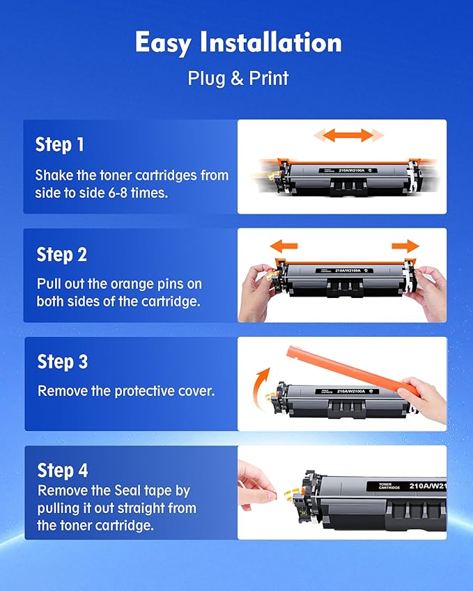 210A 210X Toner Cartridges 4 Pack - Replacement for HP 210A HP 210X, Works for HP Color Laserjet Pro MFP 4301fdw Wireless Printer,MFP Pro 4301fdn 4201dw 4201dn,Color Pro MFP 4301 4201 Series Printer