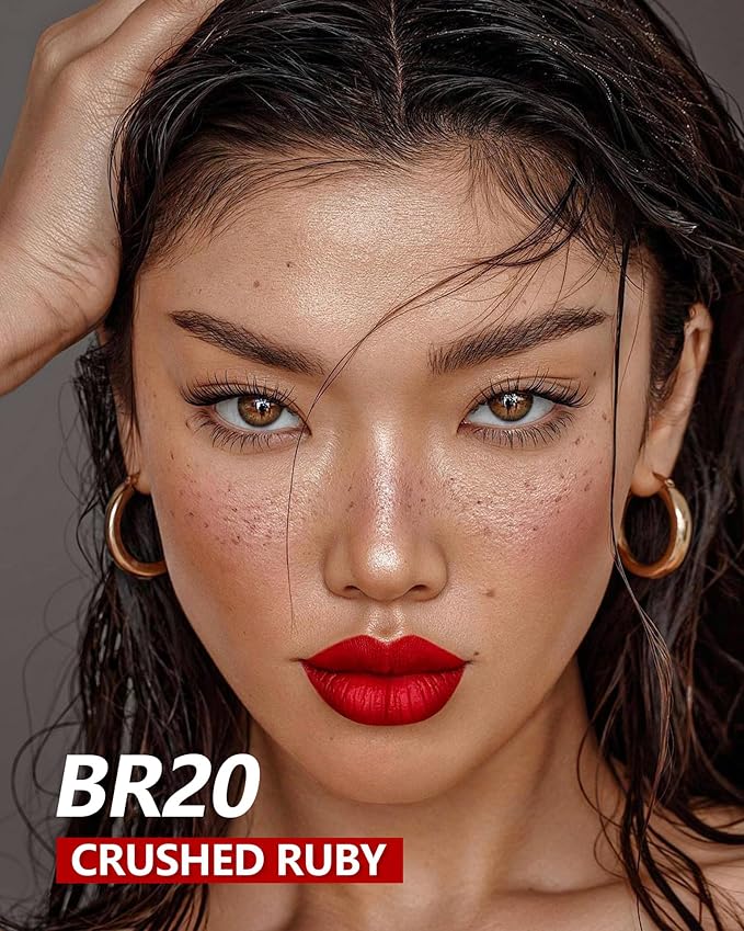 MAKI YIKA 3Pc Metallic Lipstick Long Lasting Nude Pink Red Glitter Lipsticks High Shine Lipstick No Smudge No Transfer Liquid Lip Gloss (Nude/Pink/Red)
