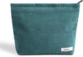 Cosmetic Bags for Women - Corduroy Cosmetic Bag Aesthetic Women Handbags Purses Smile Dots Makeup Organizer Storage Makeup Bag Girls Case Bags (Pure Dark green)