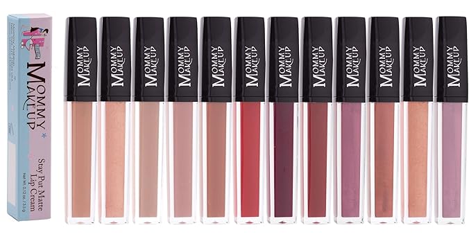 Mommy Makeup Stay Put Matte Lip Cream - Kiss-proof, Transfer-proof, Waterproof, Long Lasting Lipstick - Non-Drying Formula Infused with Vitamin E (Twiggy)