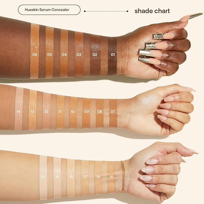 Live Tinted Hueskin Serum Concealer - Medium-to-Full Coverage Concealer with Niacinamide, & Hyaluronic Acid for Dark Circles, Fine Lines & Wrinkles, Buildable Long-Lasting Formula, 0.35 oz Shade 14