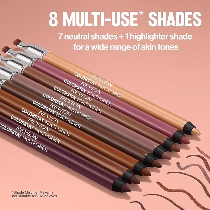 Revlon ColorStay Multi-Liner, Creamy Formula, Multiuse For Lips, Eyes & Face, Stocking Stuffer for Women, 010 Mischief Maker
