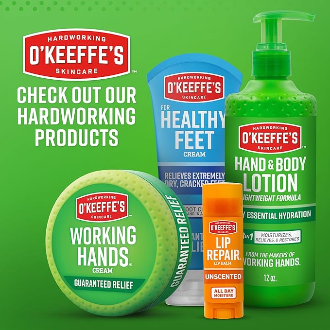O'Keeffe's for Healthy Feet Foot Cream - 3.2 oz Jar (1 Pack) - Guaranteed Relief for Extremely Cracked, Dry Feet, Repairing Skincare, Instantly Boosts and Retains Moisture Levels