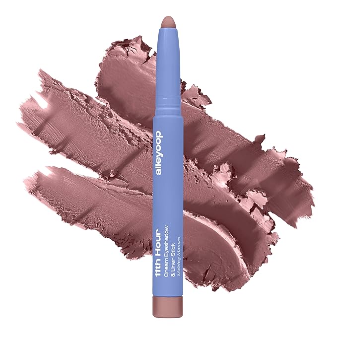 ALLEYOOP 11th Hour Waterproof Cream Eyeshadow Stick – Long-Lasting Eye Shadow Pencil & Eyeliner, Cream to Powder Stick & Highlighter – Smudge-Proof Eyeshadow Matte, Making Mauve Matte