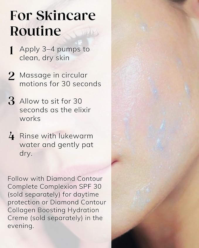 KAPLAN MD Diamond Contour Supercharged 1 Minute Daily Facial - Anti-Aging Serum for Face with Exfoliating Crushed Diamonds & Fruit Enzymes - Radiant & Smooth Skin for Women of All Ages - 3.0 fl oz