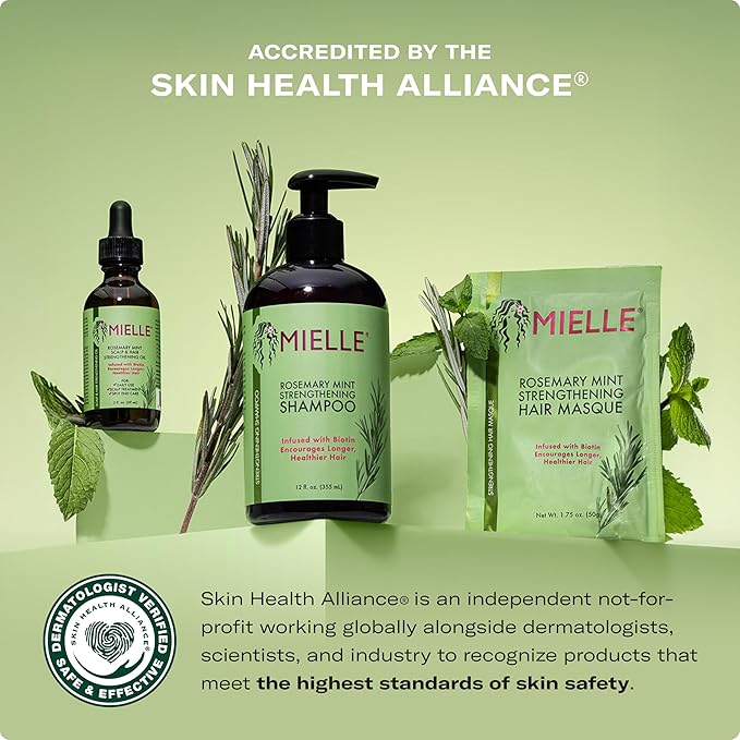 Mielle Organics Rosemary Mint Strengthening Hair Conditioner - Detangling & Hydrating Conditioner to Help Increase Manageability - Infused with Biotin to Support Longer, Healthier Strands (12 oz)