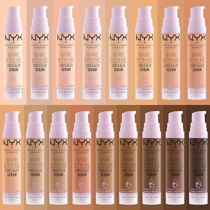 NYX PROFESSIONAL MAKEUP Bare With Me Concealer Serum, Concealer Makeup For Up To 24Hr Hydration - Mocha