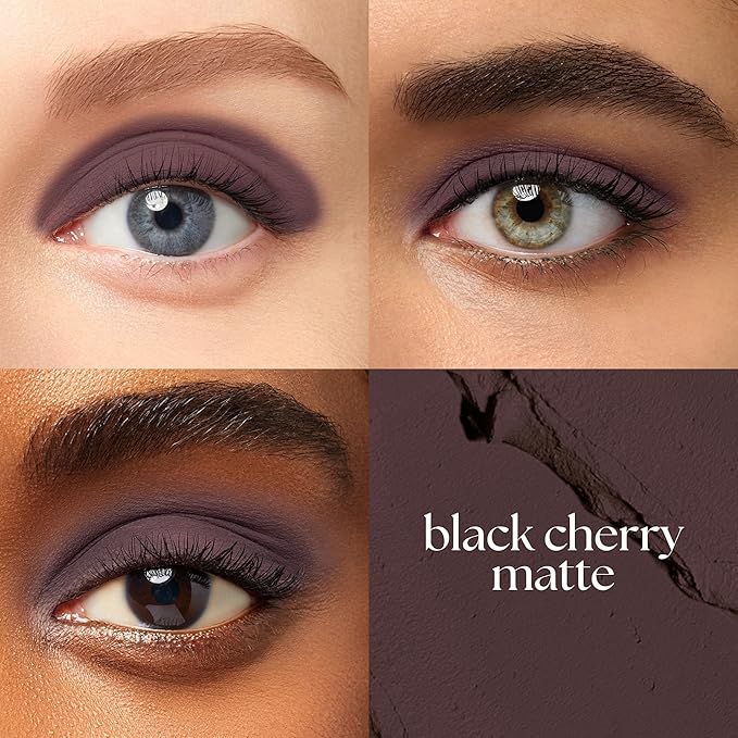 Julep Eyeshadow 101 Cream-to-Powder Waterproof Shadow Stick – Black Cherry Matte – Long-Lasting, Crease-Proof, Rich Toned Burgundy Matte Cream Eyeshadow with Built-in Smudger