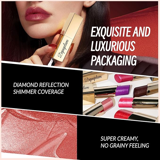 Red Lipstick Moisturizing for Women Shimmer Tinted Lip Balm Hydrate Nourish Raspberry Lip Gloss Vegan& Cruelty Free Lip Makeup, ZG108 Passion