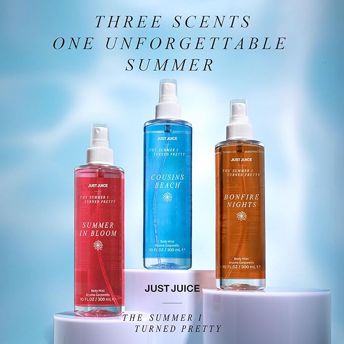 Just Juice - The Summer I Turned Pretty Cousins Beach Body Mist - Beachy, Creamy Coconut and Vanilla Body Spray for Women and Men - 10.14 oz