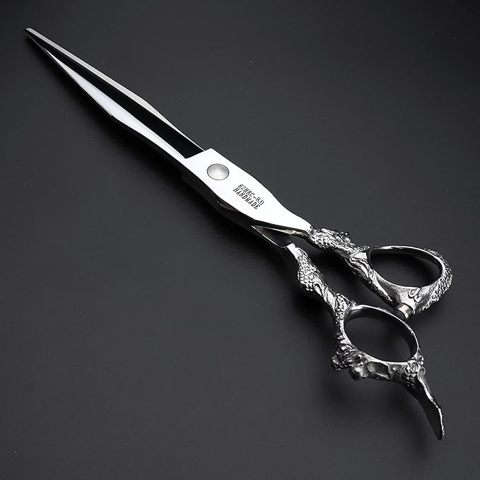 5.5/6 /7 Inch Purple Dragon Knight Professional Japanese Hair Scissors Barber Scissors Set (8 inch Cutting)
