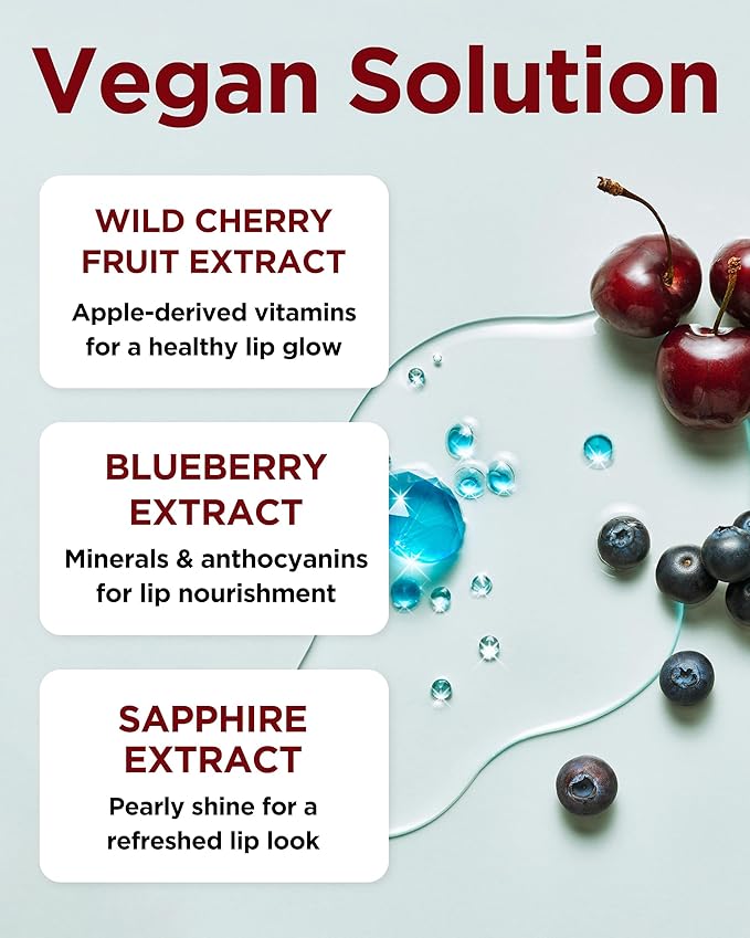 TOCOBO Juicy Berry Plumping Lip Oil Glam Max 00 Frozen Berry – Korean Vegan Hydrating Lip Oil with Plant Oils for High Shine Gloss - Non Sticky Formula for All Skin Tones, 0.12 fl.oz.