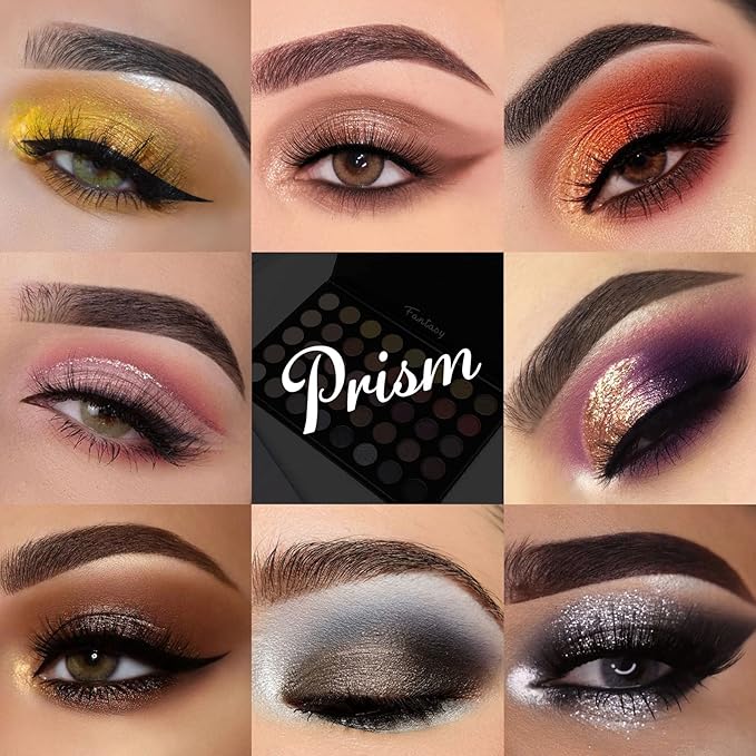Professional Neutral Smokey Eyeshadow Makeup Palette, Matte Shimmer Metallic Black Grey Dark Goth Eye Shadows for Halloween, Pigmented Warm Smoky Naked Nude Rosy Gold Brown Pallet Daily Make Up Kit