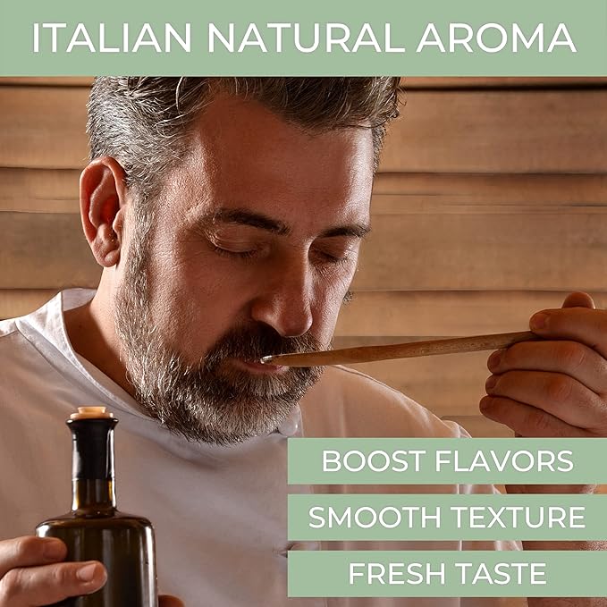 N°1 Drinking Extra Virgin Olive Oil - Italian Olive Oil from Italy 2025 Gold Awards Winner - 514 mg/kg High in Polyphenols evoo - 100% Unrefined and Cold pressed evoo for Drinking and Finishing Use
