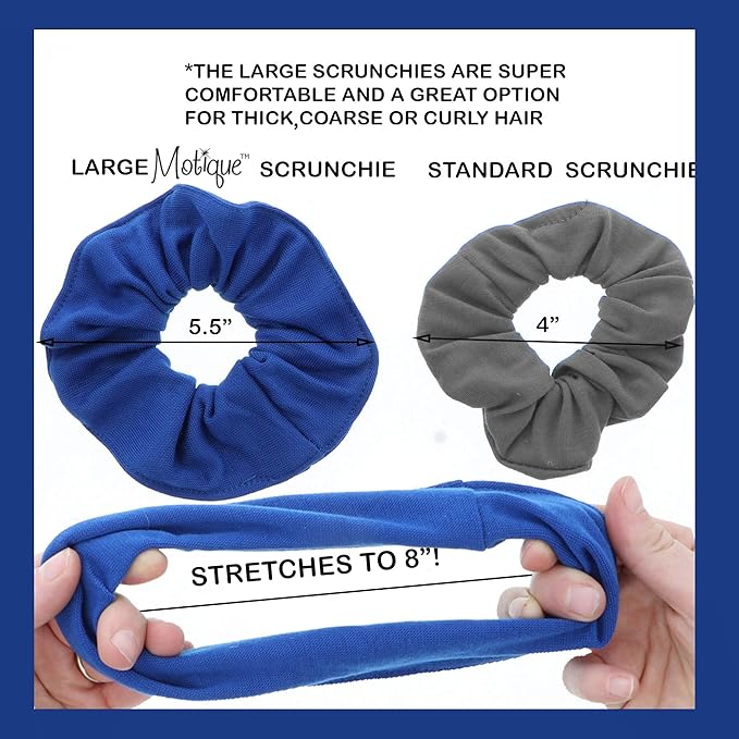Large Solid Scrunchie - Set of 6 - Olive