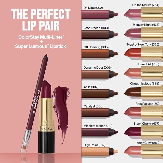 Revlon ColorStay Multi-Liner, Creamy Formula, Multiuse For Lips, Eyes & Face, Stocking Stuffer for Women, 008 Catalyst