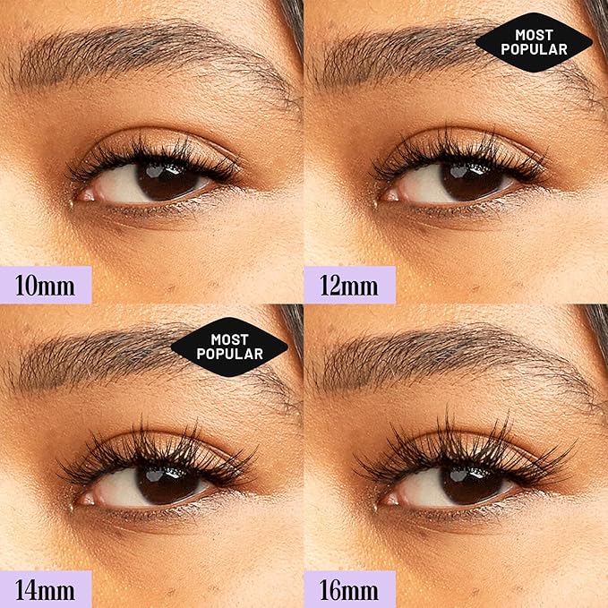 Lilac St - Hollywood Glamorous Faux Eyelash Clusters (10mm) - Wispy & Spiky - DIY Lash Extension Wisps - Lightweight & Lifelike - Lasts 10 Days - Korean Silk - Cruelty Free, Vegan - 10 Lashes