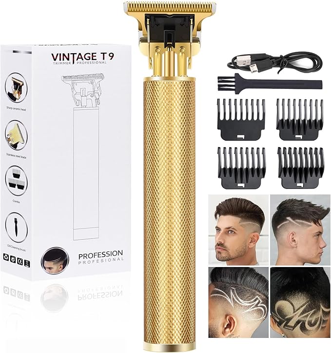 YOGINGO Professional Beard Trimmer for Men, Cordless Rechargeable Hair Trimmer for Men,T-Blade Hair Clippers,Hair Cutting Kit with Guide Combs, Gifts for Men