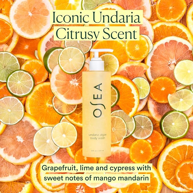 OSEA Undaria Algae™ Body Wash 8 fl oz - Hydrating & Moisturizing Body Wash - Citrus Scented Cleanser