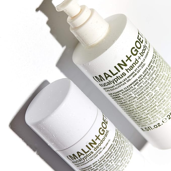 MALIN+GOETZ Eucalyptus Hand + Body Wash – natural hydrating soap,cleansing and purifying for all skin types, prevents stripping or irritation on sensitive skin. Cruelty-free. 8.5 fl oz