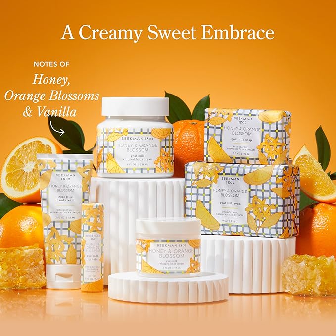 Beekman 1802 Goat Milk Hand Wash, Honey & Orange Blossom - Scented - 12.5 oz - Cleanses, Softens & Nourishes Skin - Good for Sensitive Skin - Cruelty Free - Ready For Use, Pump Inserted