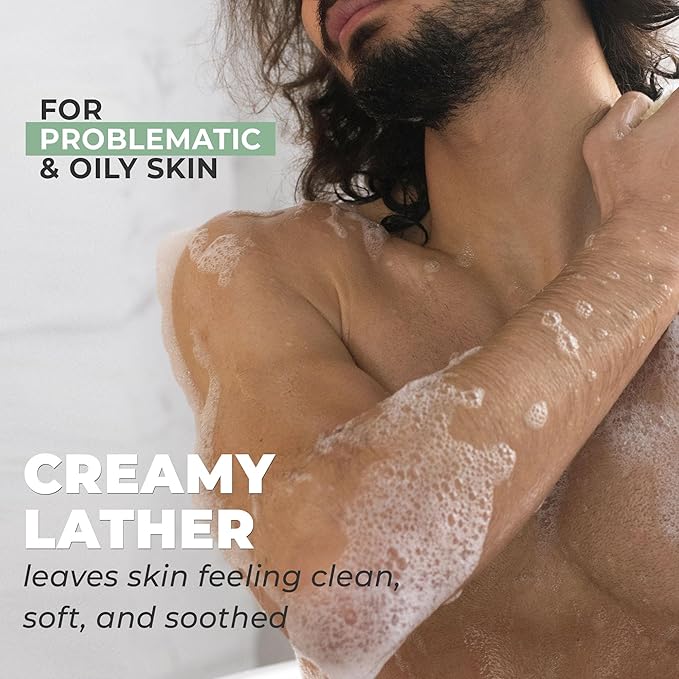 Beauty by Earth Peppermint Tea Tree Oil Shower Gel Body Wash - Made in USA with Organic & Natural Ingredients, Mens Body Soap Liquid, Moisturizing Cleansing Gel for Men & Women, Non Toxic Body Wash