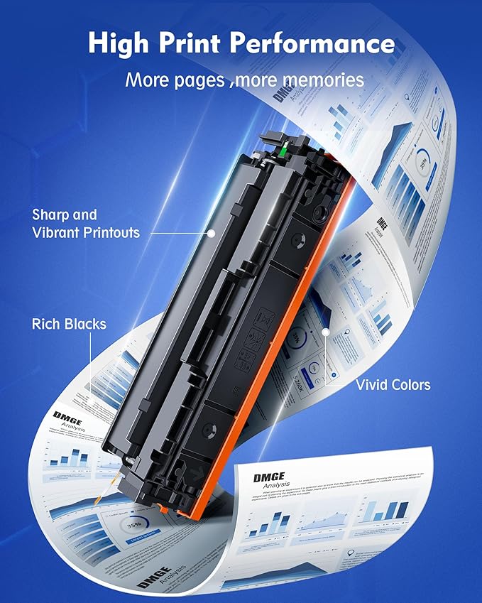 202X Toner Cartridges - High Yield 4 Pack Compatible Replacement for HP 202X Toner Cartridges, MFP M281fdw 202A Toner, for HP Color Laserjet Pro MFP M281fdw M281cdw M281fdn M254dw M254dn | CF500X