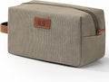Janhavi Travel Essentials Toiletry Bag Waterproof,Canvas Initials & Wheat Ear, Groomsmen Gifts, Men's Accessories Organizer, Travel Bags for Men, boyfriends Gift Box for Men (Olive Green O)