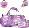 Sweet 16 Gifts for Daughter, Girls Travel Duffel Bag, Kids Initial Overnight Bags with Shoe Compartment, Personalized Gym Ballet Dance Bag with Makeup Pouch, Christmas Gift Ideas (Letter O)