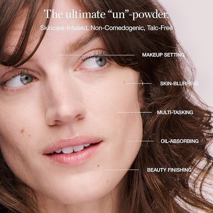 Ogee Sculpted Skin-Perfecting Makeup Setting Powder - Umber - FULL SET (Case & Refill) - Lightweight Powder Foundation Made with 70% Organic Ingredients