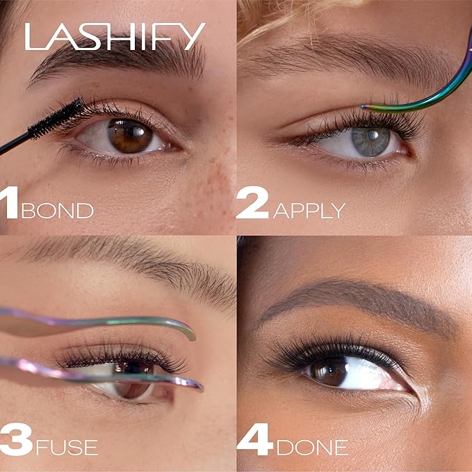 Lashify Curl 12mm Gossamer Eyelash Extensions Refill, Ginger Color, DIY False Lashes for a Natural Look