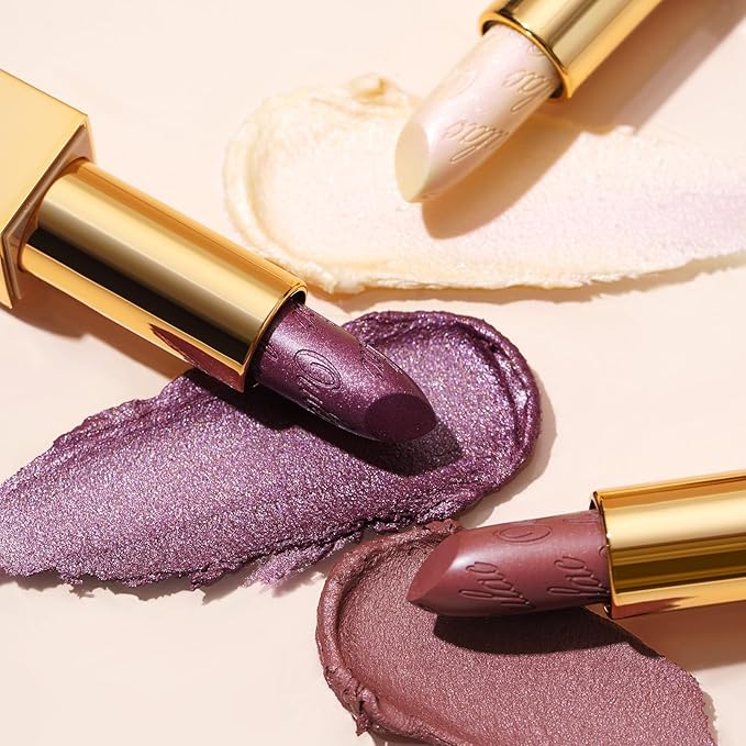 Oulac Glitter Lipstick for Women with Metallic 3D Shine Lightweight Hydrating Formula, High Impact Lip Color, Vegan & Gluten Free Beauty, Sheer Coverage Lip Makeup, Crystal Veil(27)