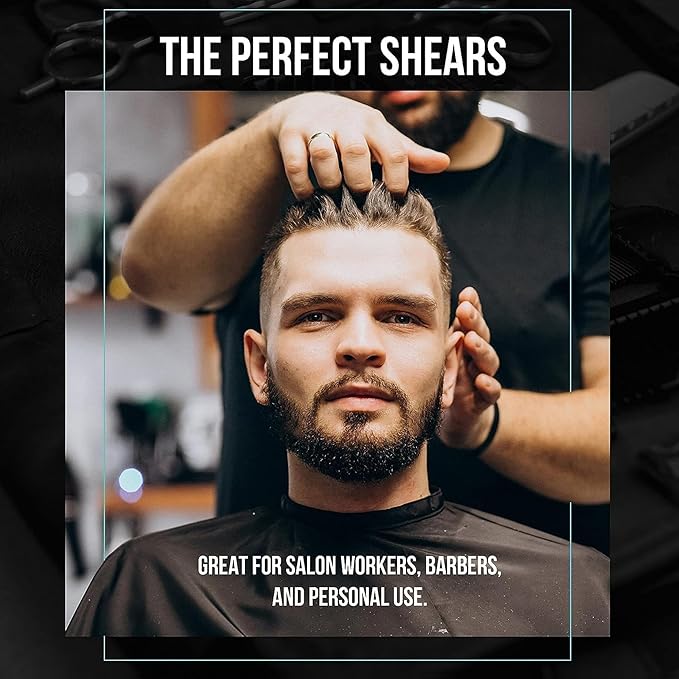 Suvorna 6.5" Hair Scissors Professional - Barber Shears for Hair Cutting - Sharp Hair Cutting Scissors to Cut Hair for Trimming and Grooming - Hair Shears for Women, Men and Adults