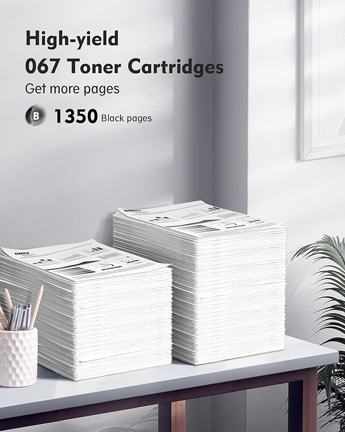 067 067H Compatible Toner Cartridges Set Black 2 Combo Pack
