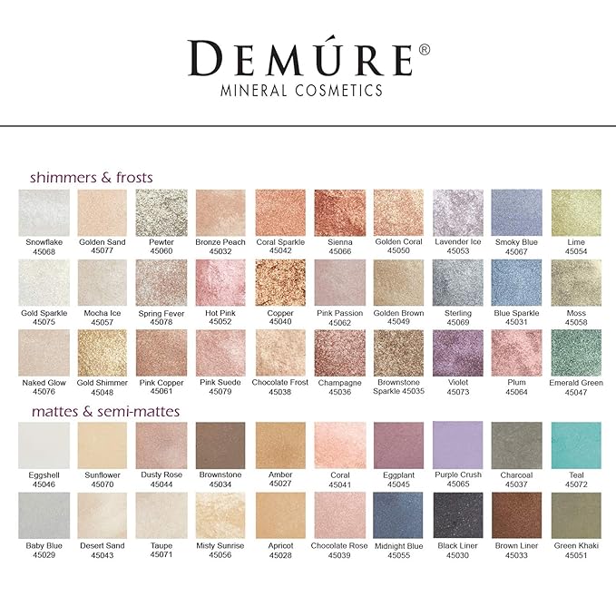 Demure Mineral Make Up Eye Shadow (Taupe), Matte Eyeshadow, Loose Powder, Eye Makeup, Professional Makeup
