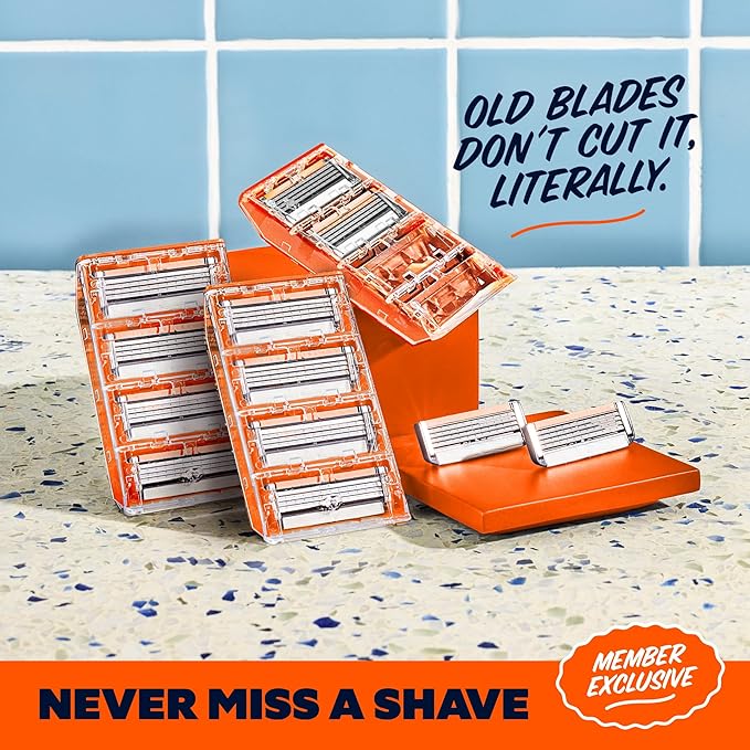 Dollar Shave Club | The Member Exclusive Shave Set | 4 Swift Rinse Refill Cartridges, 1 Handle (Green), 1 Shave Butter 3 ounce, 1 Razor Cover, Razors for Men