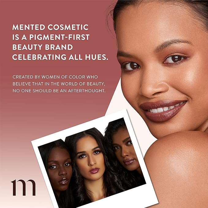Mented Cosmetics Lip Gloss for Women Tinted Lip Balm Stain, Long Lasting Buildable Moisturizing Lipgloss Lipstick Topper, Made in USA, Cruelty Free Vegan Makeup, Baby Brown