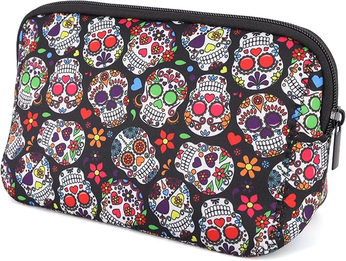 Cosmetic Bag Waterproof Neoprene Zipper Pouch Travel Portable Toiletry Makeup Bags Organizer Case for Women and Girls
