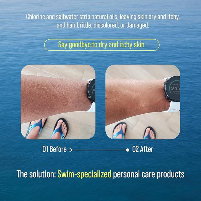 TRIHARD Chlorine Removal Body Wash Travel Size, Protects and Hydrates Sensitive Skin from Pool and Ocean, Travel Essentials for Post Swim Chlorine Skin Protection (Pack of 25)