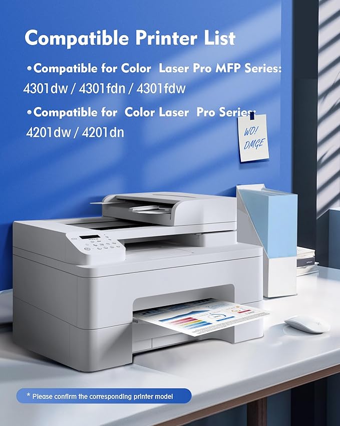 210X 210A Toner Cartridges 4 Pack - High Yield Replacement for HP 210X 210A,Works for HP Color Laserjet Pro MFP 4301fdw Wireless Printer,MFP Pro 4301fdn 4201dw 4201dn,Color Pro MFP 4301 4201 Printer