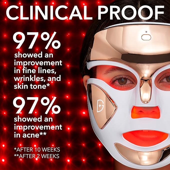 Dr. Dennis Gross Boost Collagen, Brighten & Firm Kit – Pink dpl Faceware Pro LED Device + Cleansing Oil + Dewy Deep Cream + 5 Universal Daily Peels | $592 Value Limited Edition Gift Set