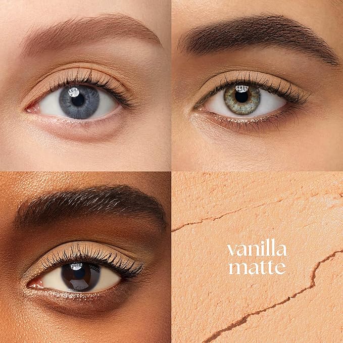 Julep Eyeshadow 101 Cream-to-Powder Waterproof Shadow Stick – Vanilla Matte – Long-Lasting, Crease-Proof, Light-Beige Matte Cream Eyeshadow with Built-in Smudger